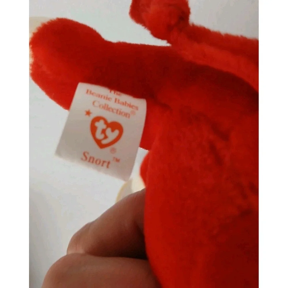 Ty Beanie Buddy Snort the Bull Plush‎ Toy Kids 1995 Collectible #Ty10